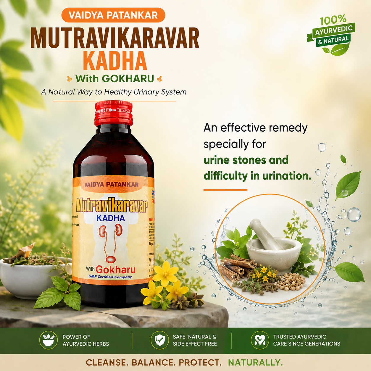 Mutravikaravar Kadha with Gokharu for Urinary Stone Relief - Image 2